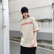 S.view 22S/S Gothic Logo Brand Letter Print Short Sleeve Street Hip Hop Crewneck Loose T-Shirt