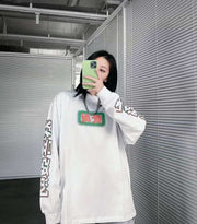 S.view Sun Qian/Dai Yanni with the same paragraph "Gong Xi Fa Cai" text printing Hong Kong-style retro street fashion brand long-sleeved T-shirt