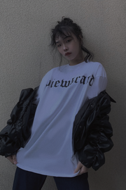 S.view 22S/S Gothic Logo Brand Letter Print Short Sleeve Street Hip Hop Crewneck Loose T-Shirt