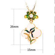 Fresh Green Leaf Flower Jewelry Set