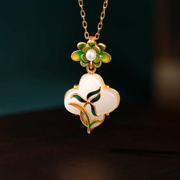 Fresh Green Leaf Flower Jewelry Set