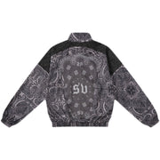 S.view loose-fitting zip-up jacket with cashew flower print burst crack reflective stitching tracksuit