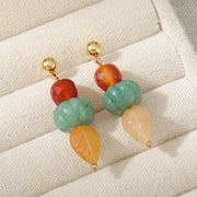 Candy-colored natural stone earrings - a combination of elegance and nature