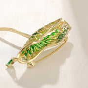 Green Leaf Fairy Lotus Leaf Brooch