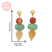 Candy-colored natural stone earrings - a combination of elegance and nature