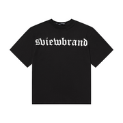 S.view 22S/S Gothic Logo Brand Letter Print Short Sleeve Street Hip Hop Crewneck Loose T-Shirt