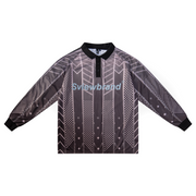 Sview Casper's long-sleeved street hip-hop casual soccer jersey with the same STAFF LOGO letter reflective print