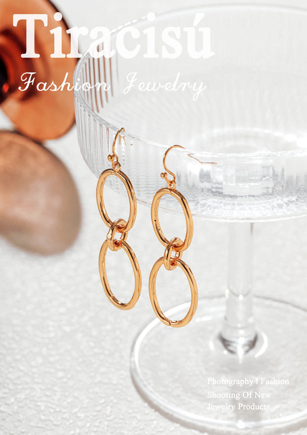 Elegant Hollow Fortune Circles Earrings