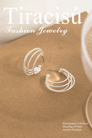 Elegant Spiral Hoop Earrings