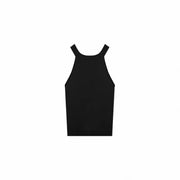 Black knitted halter neck sexy tank top - Tiracisu