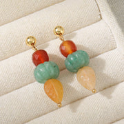Candy - colored natural stone earrings - a combination of elegance and nature - Tiracisu