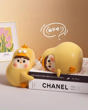 Cute Hug Dun Dun Chicken Bookend Bookshelf Home Desktop Ornaments Living Room Bedroom Wine Cabinet Decoration Gift - Tiracisu
