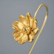 Elegant sterling silver petal long earrings - Tiracisu
