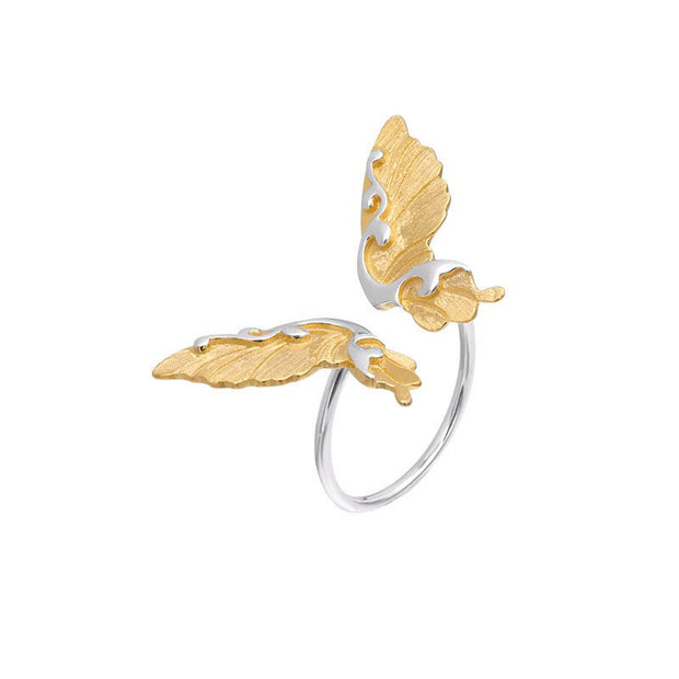 Exquisite Silver Butterfly Ring - Tiracisu