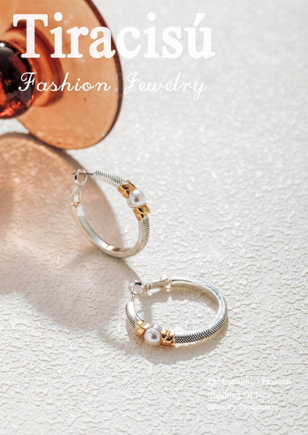 Fashionable Pearl Earrings and Bracelets Jewelry Collection - Tiracisu