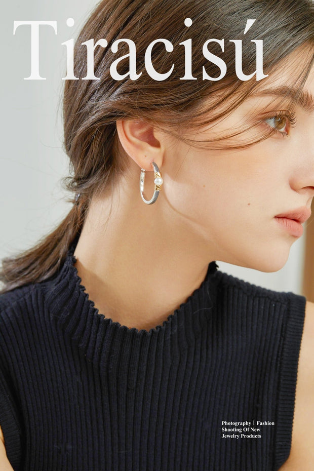 Fashionable Pearl Earrings and Bracelets Jewelry Collection - Tiracisu