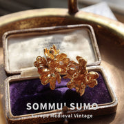 Golden Lotus Vintage Ring - European Medieval Style - Tiracisu
