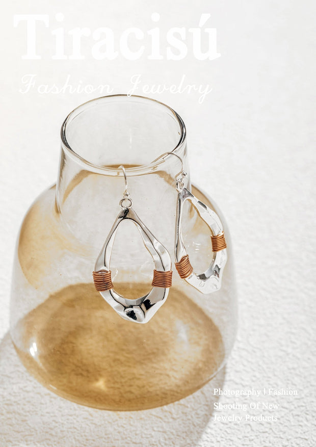 Minimalist Sparkling River Light Jewelry Set - Necklace and Earring Combination - Tiracisu