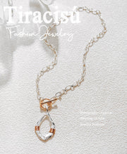 Minimalist Sparkling River Light Jewelry Set - Necklace and Earring Combination - Tiracisu