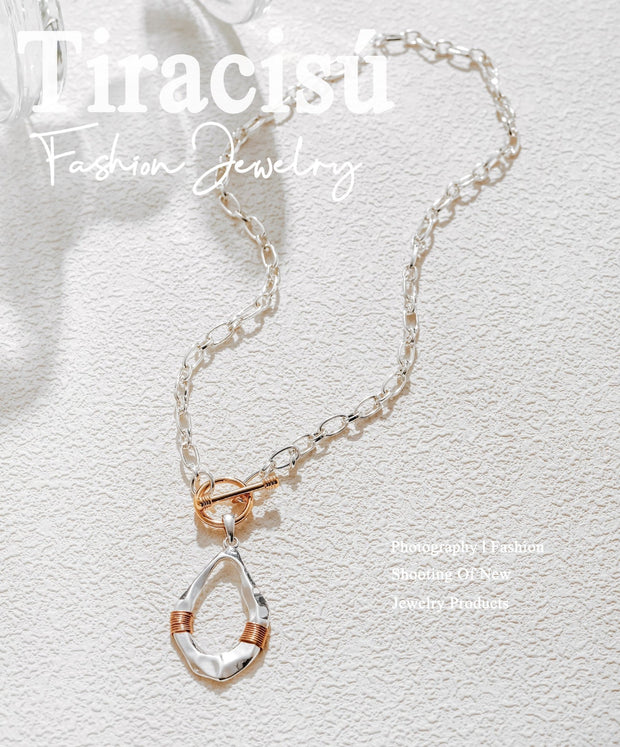 Minimalist Sparkling River Light Jewelry Set - Necklace and Earring Combination - Tiracisu
