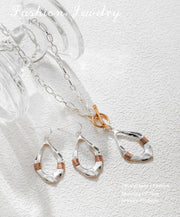 Minimalist Sparkling River Light Jewelry Set - Necklace and Earring Combination - Tiracisu