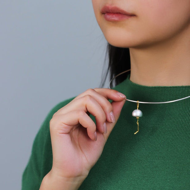 Modern Elegant Sterling Silver Summer Poetry Japanese Wind Chime Pendant Necklace - Tiracisu