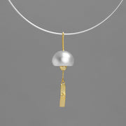 Modern Elegant Sterling Silver Summer Poetry Japanese Wind Chime Pendant Necklace - Tiracisu