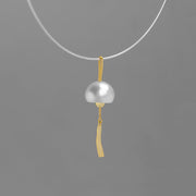 Modern Elegant Sterling Silver Summer Poetry Japanese Wind Chime Pendant Necklace - Tiracisu