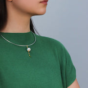 Modern Elegant Sterling Silver Summer Poetry Japanese Wind Chime Pendant Necklace - Tiracisu