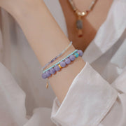 Purple and turquoise romantic combination bracelet - a fusion of nature and art - Tiracisu