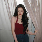 Red halterneck strappy sexy vest - Tiracisu
