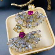 Sparkling Crystal Wing Design Earrings - Tiracisu