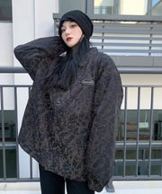 S.view cracked reflective padded jacket autumn and winter street hip - hop loose lapel jacket - Tiracisu